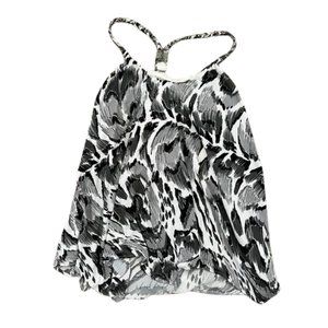 Sky Grey and White Tank Top